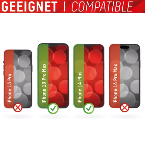 Displex Protecteur d&#039;&eacute;cran en verre v&eacute;ritable compatible avec iPhone 14 Plus - Transparent