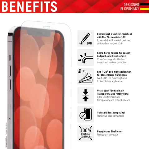 Protecteur d&#039;&eacute;cran en verre v&eacute;ritable Displex pour iPhone 14 Pro Max - Transparent
