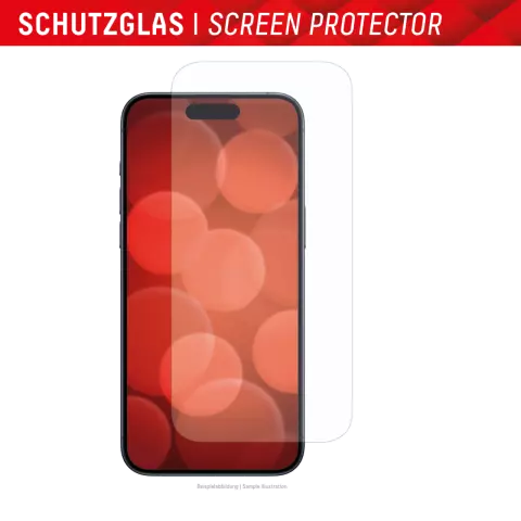 Displex Protecteur d&#039;&eacute;cran en verre v&eacute;ritable compatible avec iPhone 15 - Transparent