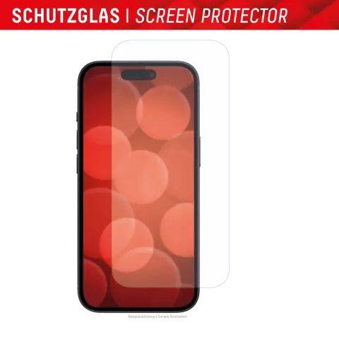 Displex Protecteur d&#039;&eacute;cran en verre v&eacute;ritable compatible avec iPhone 15 Plus et iPhone 15 Pro Max - Transparent