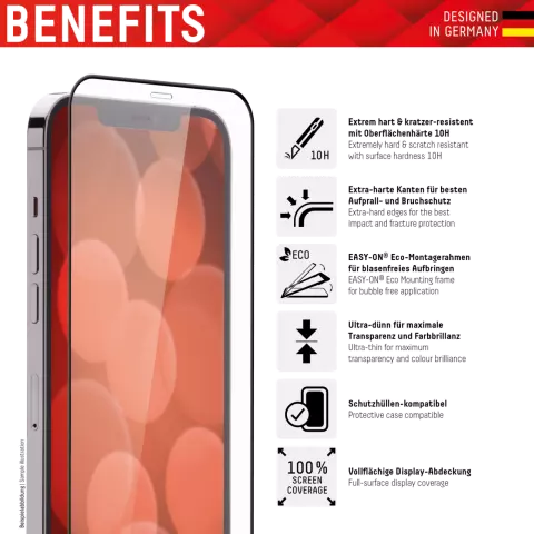 Protecteur d&#039;&eacute;cran &agrave; couverture compl&egrave;te en verre v&eacute;ritable Displex pour iPhone 14 - Transparent