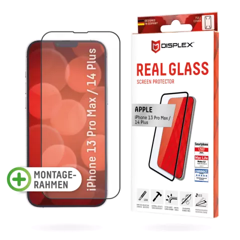 Protecteur d&#039;&eacute;cran Displex Real Glass Full Cover compatible avec iPhone 14 Plus - Transparent