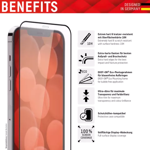 Protecteur d&#039;&eacute;cran Displex Real Glass Full Cover compatible avec iPhone 14 Plus - Transparent