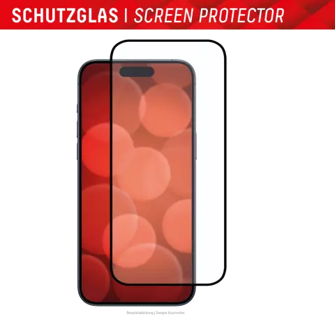 Protecteur d&#039;&eacute;cran &agrave; couverture compl&egrave;te en verre v&eacute;ritable Displex pour iPhone 15 - Transparent