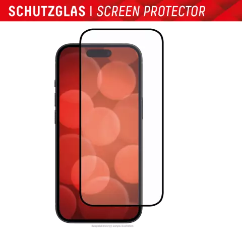 Displex Protecteur d&#039;&eacute;cran &agrave; couverture compl&egrave;te en verre v&eacute;ritable compatible avec iPhone 15 Plus et &agrave; l&#039;iPhone 15 Pro Max - Transparent