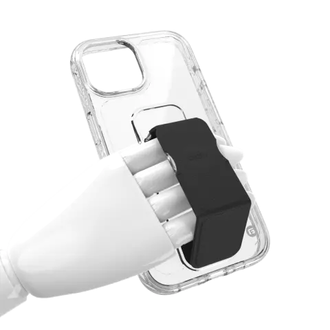 &Eacute;tui avec support et poign&eacute;e CLCKR compatible avec iPhone 15 - Transparent