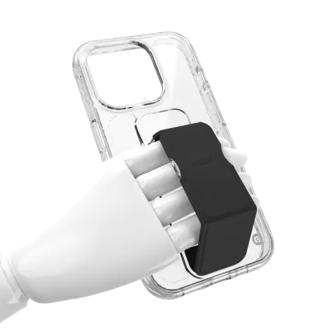 CLCKR Support et Grip Case compatible avec iPhone 15 Pro - Transparent