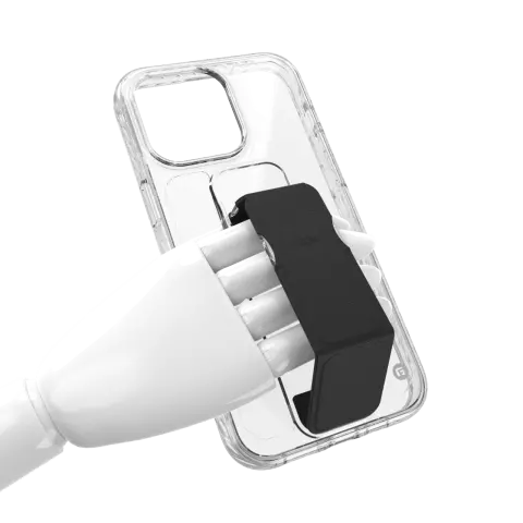 CLCKR Support et Grip Case compatible avec iPhone 15 Pro Max - Transparent