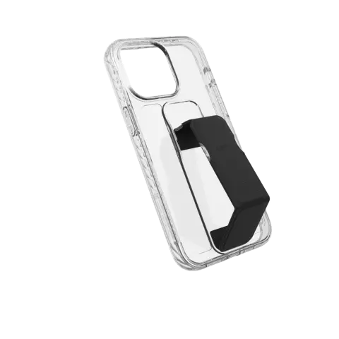 CLCKR Support et Grip Case compatible avec iPhone 15 Pro Max - Transparent