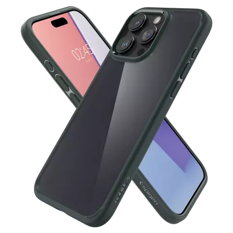 Coque Spigen Ultra Hybride pour iPhone 15 Pro - Verte