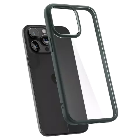 Coque Spigen Ultra Hybrid compatible avec iPhone 15 Pro Max - Vert