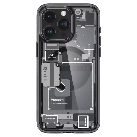 Coque Spigen Ultra Hybrid Zero One MagFit compatible avec iPhone 15 Pro - Grise