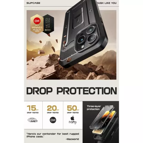 Supcase Unicorn Beetle Case compatible avec iPhone 15 Pro - noir