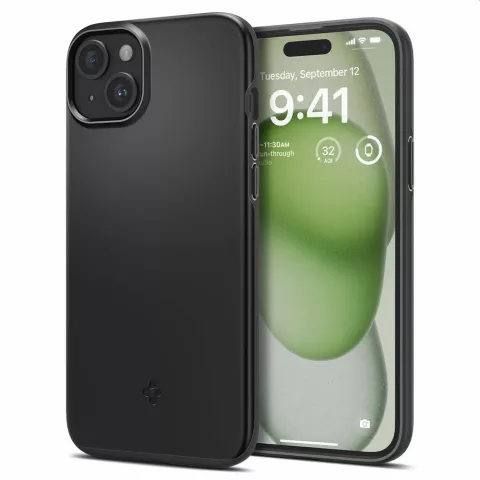 Spigen Thin Fit Case compatible avec iPhone 15 Plus - noir