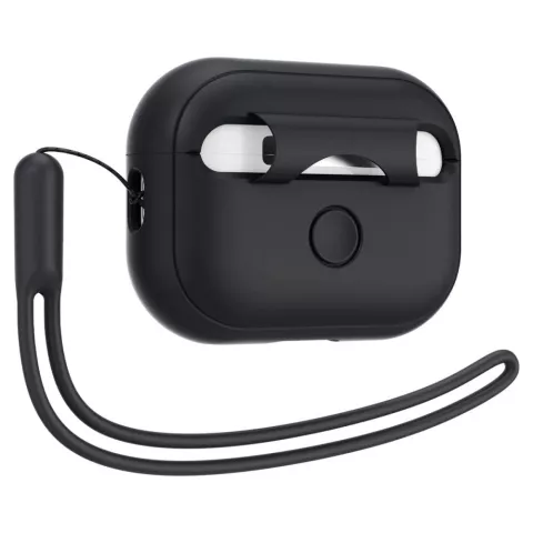 Spigen Silicone Fit Strap Case cover compatible avec AirPods Pro - noir