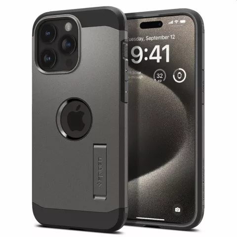 Spigen Tough Armor Magfit Case compatible avec iPhone 15 Pro Max - noir