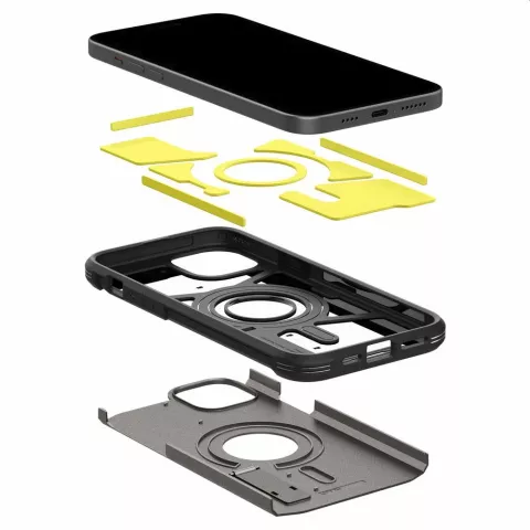 Coque Spigen Tough Armor Magfit pour iPhone 15 Plus - noir