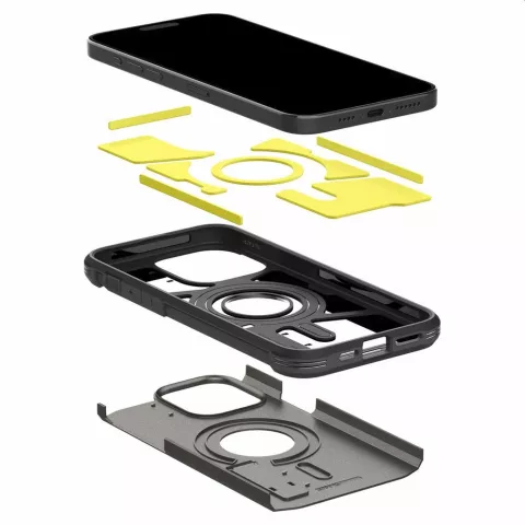 Spigen Tough Armor Magfit Case compatible avec iPhone 15 Pro - noir