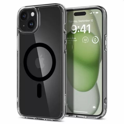 Spigen Ultra Hybrid Magfit Case compatible avec iPhone 15 Plus - noir
