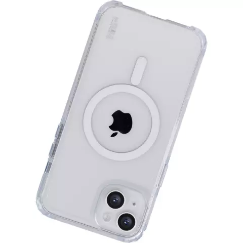 Coque magn&eacute;tique SoSkild Defend compatible avec iPhone 15 Plus - Transparente
