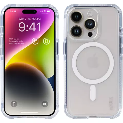 Coque magn&eacute;tique SoSkild Defend pour iPhone 15 Pro - Transparente