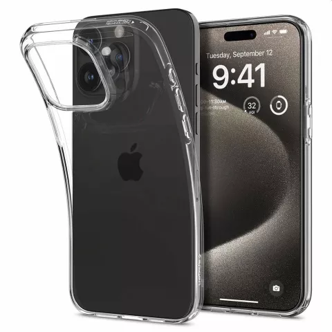 Coque Spigen Liquid Crystal compatible avec iPhone 15 Pro Max - Transparente