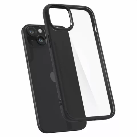 Coque Spigen Ultra Hybrid compatible avec iPhone 15 Plus - Noir mat