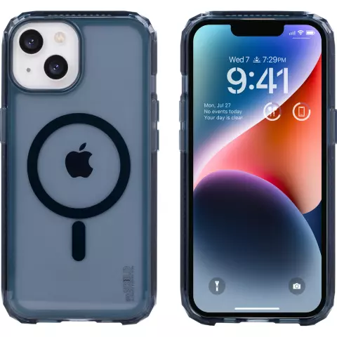 Coque magn&eacute;tique SoSkild Defend compatible avec iPhone 15 Plus - Gris fum&eacute;