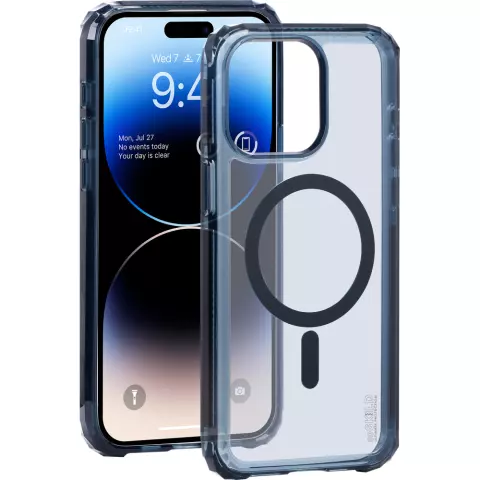 Coque magn&eacute;tique SoSkild Defend compatible avec iPhone 15 Pro Max - Gris fum&eacute;