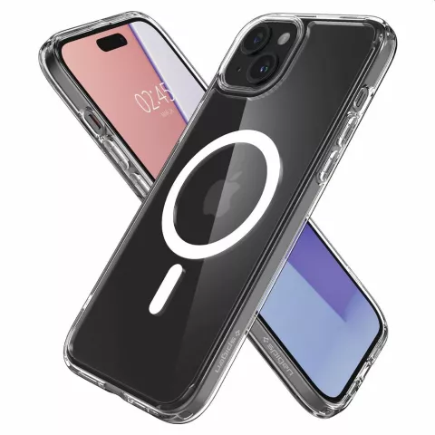 Spigen Ultra Hybrid Magfit Case compatible avec iPhone 15 Plus - Blanc