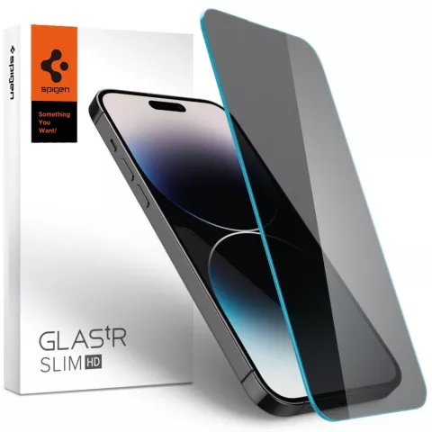 Spigen Privacy Glass Protecteur d&#039;&eacute;cran compatible avec iPhone 14 Pro Max - Transparent