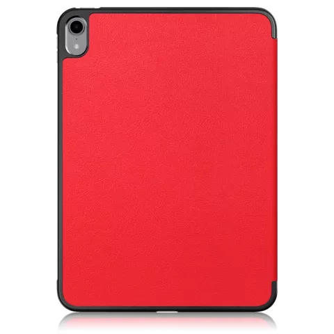 Housse en plastique &agrave; trois volets compatible avec iPad 10e g&eacute;n&eacute;ration 10,9 pouces 2022 - rouge