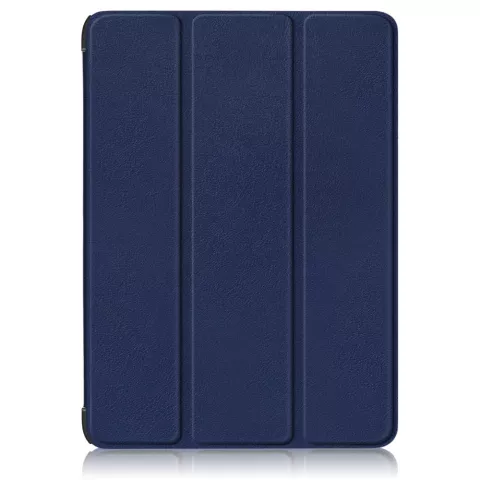 Housse en cuir artificiel &agrave; trois volets compatible avec iPad 10e g&eacute;n&eacute;ration 10,9 pouces 2022 - bleu