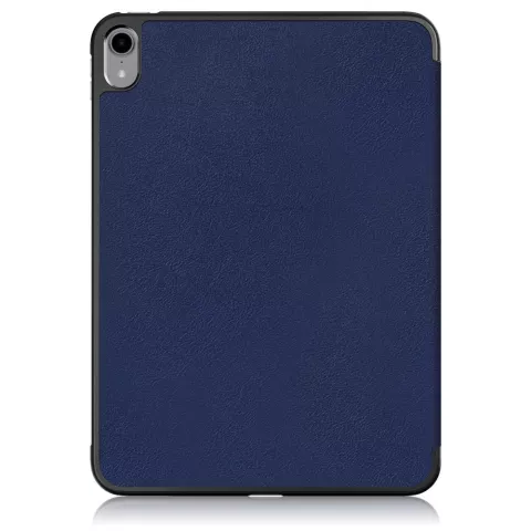 Housse en cuir artificiel &agrave; trois volets compatible avec iPad 10e g&eacute;n&eacute;ration 10,9 pouces 2022 - bleu