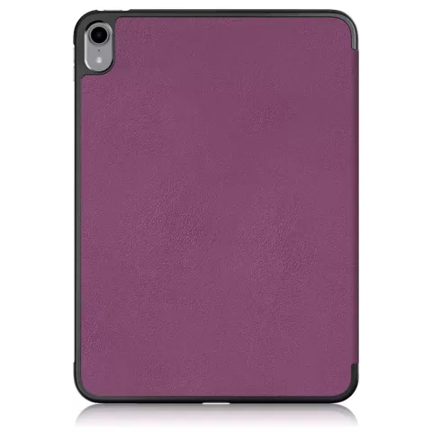 Housse en cuir artificiel &agrave; trois volets compatible avec iPad 10e g&eacute;n&eacute;ration 10,9 pouces 2022 - violet