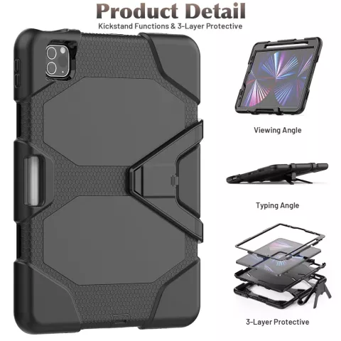 Housse de b&eacute;quille Survivor compatible avec iPad Pro 11 pouces (2018 2020 2021 2022) et &agrave; l&#039;iPad Air 4 et 5