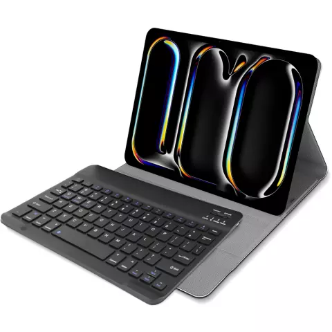 Just in Case Premium Clavier Bluetooth QWERTY Housse en Simili Cuir compatible avec iPad Pro 11 (2021 2022) - Noir