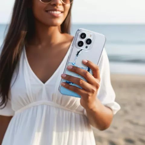 Coque en TPU Penguin Ocean compatible avec iPhone 13 Pro Max - transparente