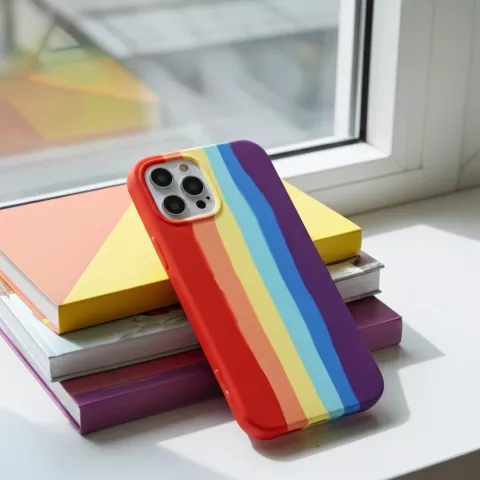 Coque en silicone Rainbow Pride compatible avec iPhone 11 - pastel