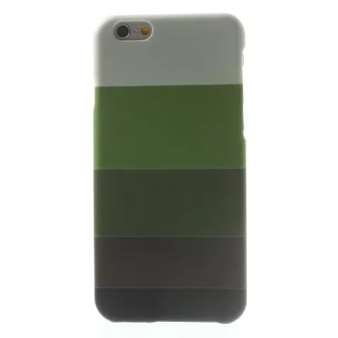 Coque Glow in the Dark compatible avec iPhone 6 6s - Couverture &agrave; rayures nuances vertes