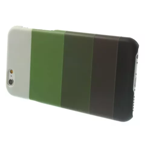 Coque Glow in the Dark compatible avec iPhone 6 6s - Couverture &agrave; rayures nuances vertes