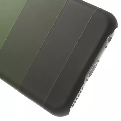 Coque Glow in the Dark compatible avec iPhone 6 6s - Couverture &agrave; rayures nuances vertes