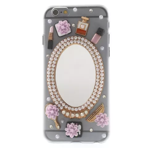 &Eacute;tui &agrave; bijoux compatible avec iPhone 6 6s Chic avec miroir &Eacute;tui rigide de maquillage