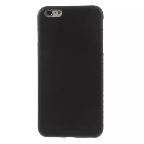 Coque en TPU noire unie compatible avec iPhone 6 Plus 6s Plus Housse en silicone Noir