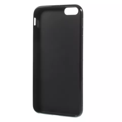 Coque en TPU noir solide pour iPhone 6 Plus 6s Plus Housse en silicone Noir