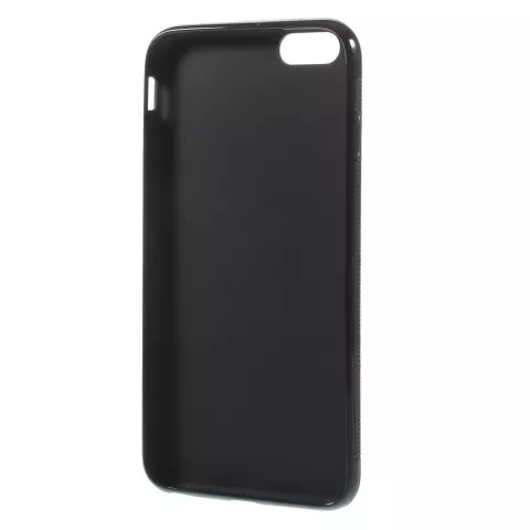 Coque en TPU noire unie compatible avec iPhone 6 Plus 6s Plus Housse en silicone Noir