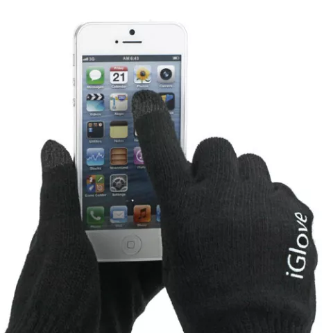 Gants tactiles iGlove compatible avec iPhone &eacute;cran tactile noir