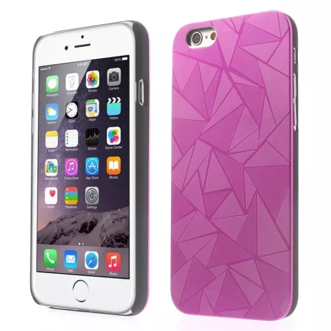 Coque triangulaire en aluminium compatible avec iPhone 6 Plus 6s Plus Coque rigide rose Coque triangulaire