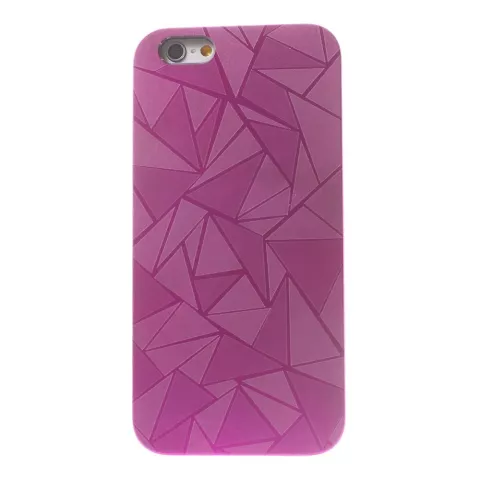 Coque triangulaire en aluminium compatible avec iPhone 6 Plus 6s Plus Coque rigide rose Coque triangulaire