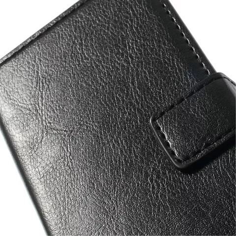 &Eacute;tui et portefeuille en cuir noir pour iPhone 5 5s SE 2016 Cover portefeuille en cuir